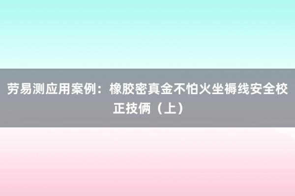 劳易测应用案例：橡胶密真金不怕火坐褥线安全校正技俩（上）