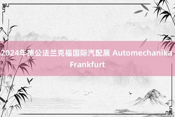 2024年德公法兰克福国际汽配展 Automechanika Frankfurt